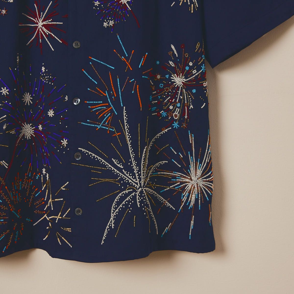 "Le celebration" hand embroidered shirt - image 2