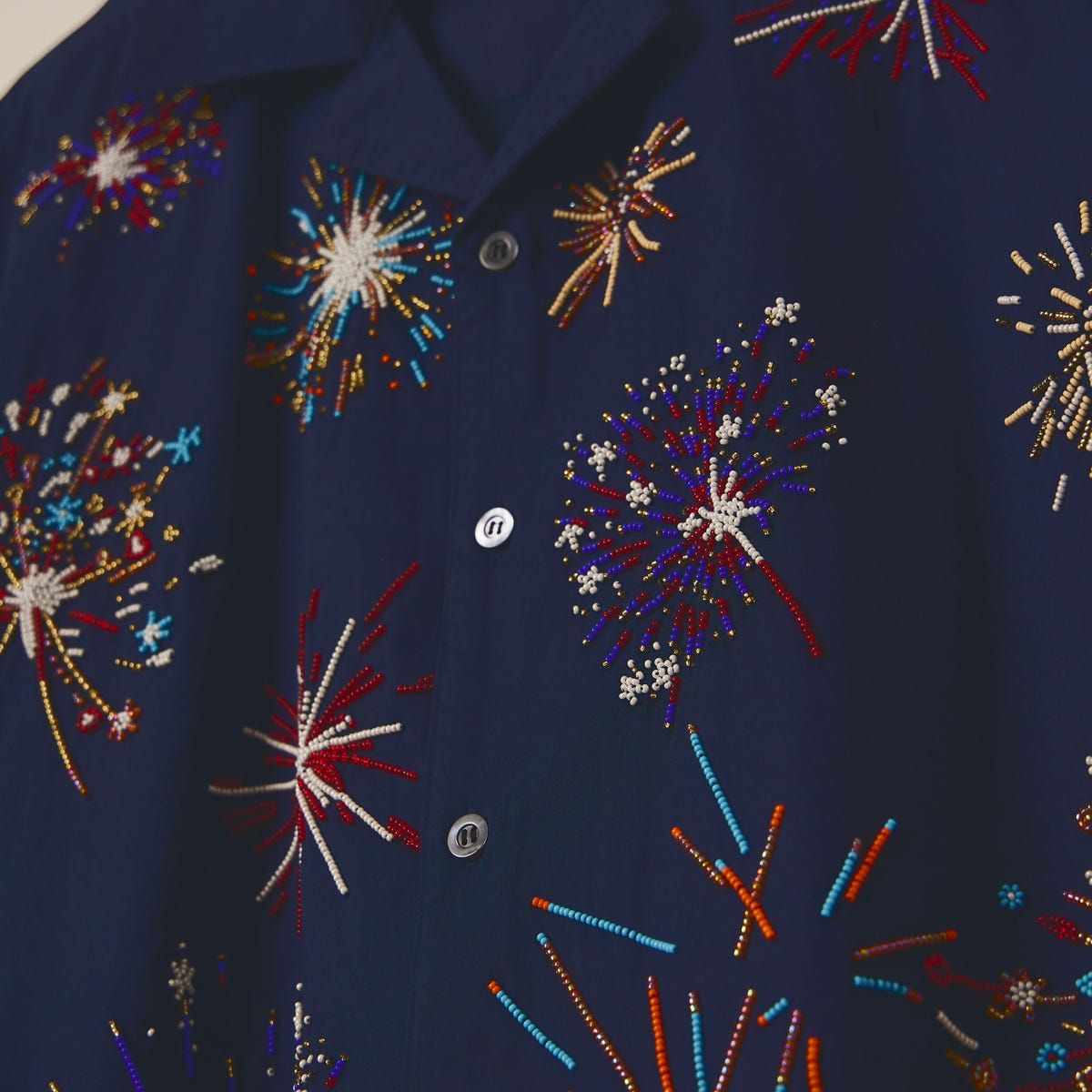"Le celebration" hand embroidered shirt - image 3