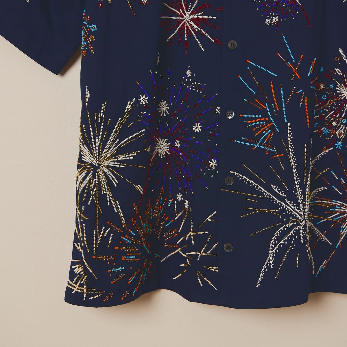 "Le celebration" hand embroidered shirt - image 4