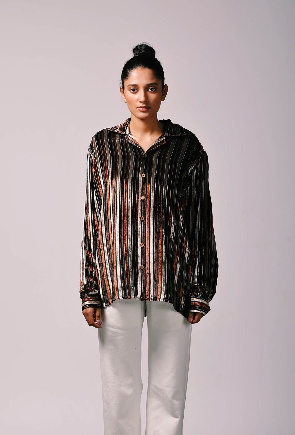 Cha Cha Silk velvet shirt - image 5