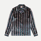 Blue "Cha Cha" silk velvet shirt view 1