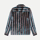 Blue "Cha Cha" silk velvet shirt view 2