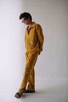 Hand embroidered deers zip up jacket view 3