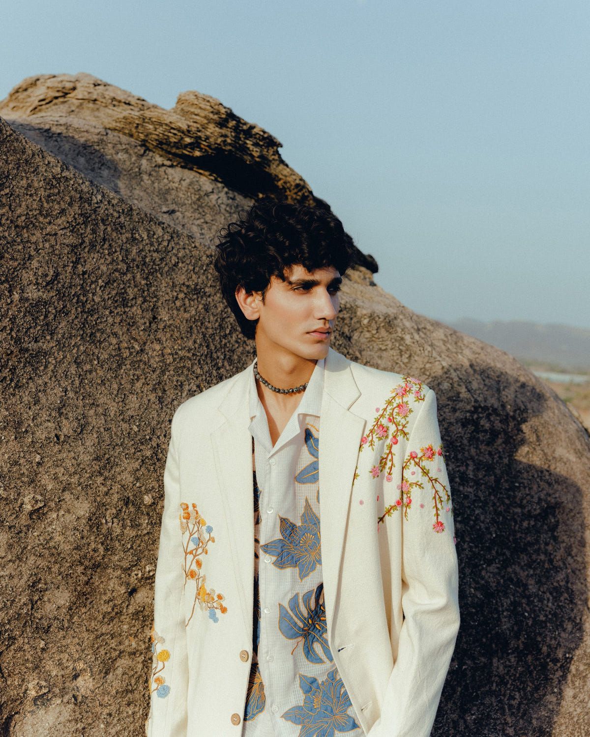 Floral hand embroidered overcoat - image 2