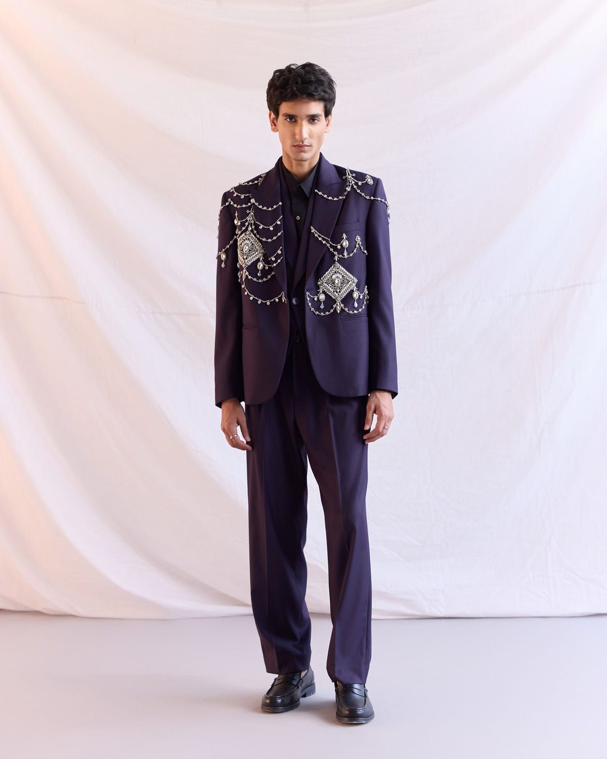 “Le Chandelier” hand embroidered blazer - image 1