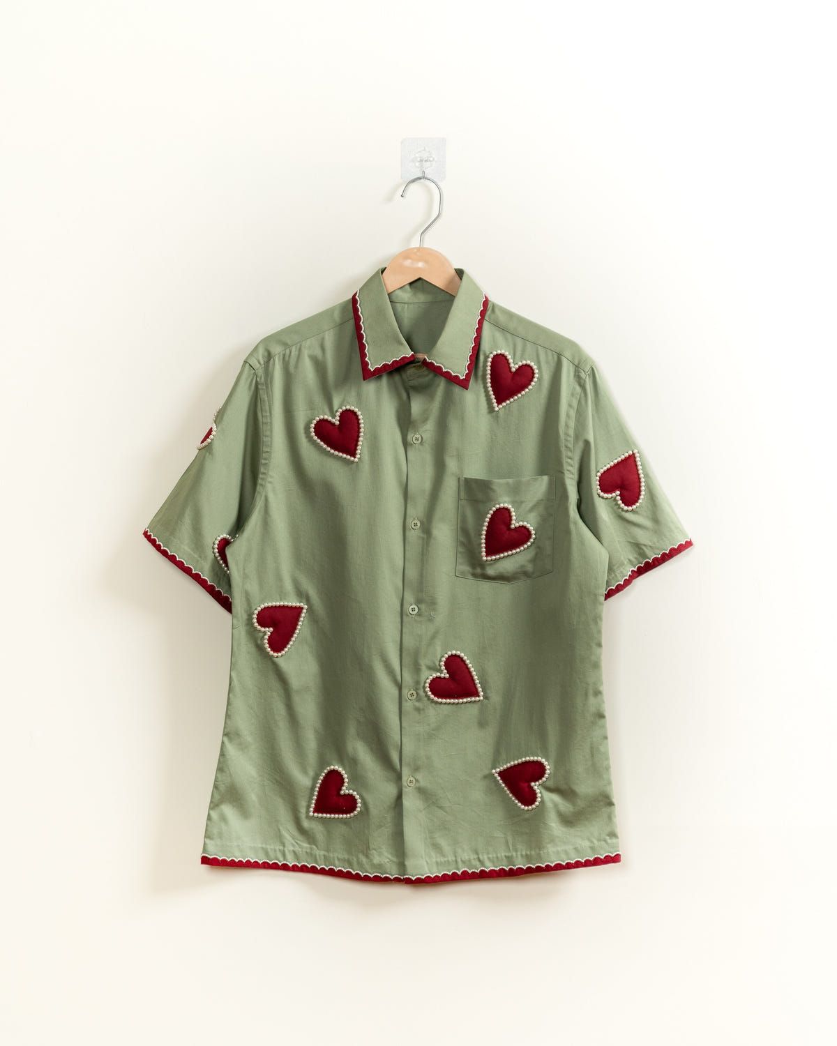 “Mon Amour” hand embroidered shirt - image 1