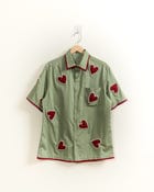 “Mon Amour” hand embroidered shirt view 1