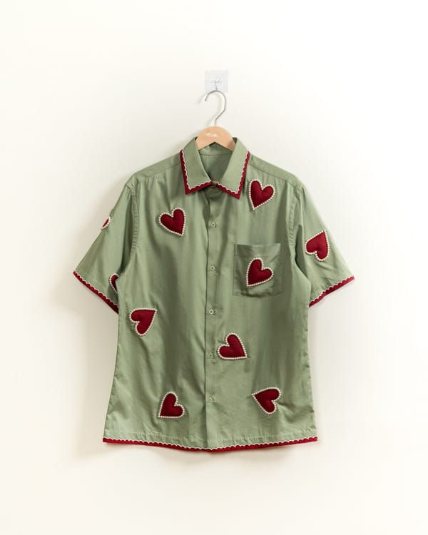 Perte D'ego — “Mon Amour” hand embroidered shirt