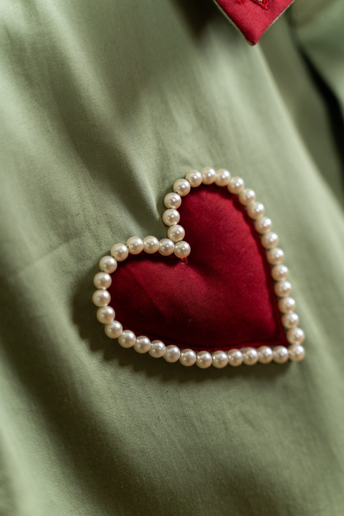 “Mon Amour” hand embroidered shirt - image 2