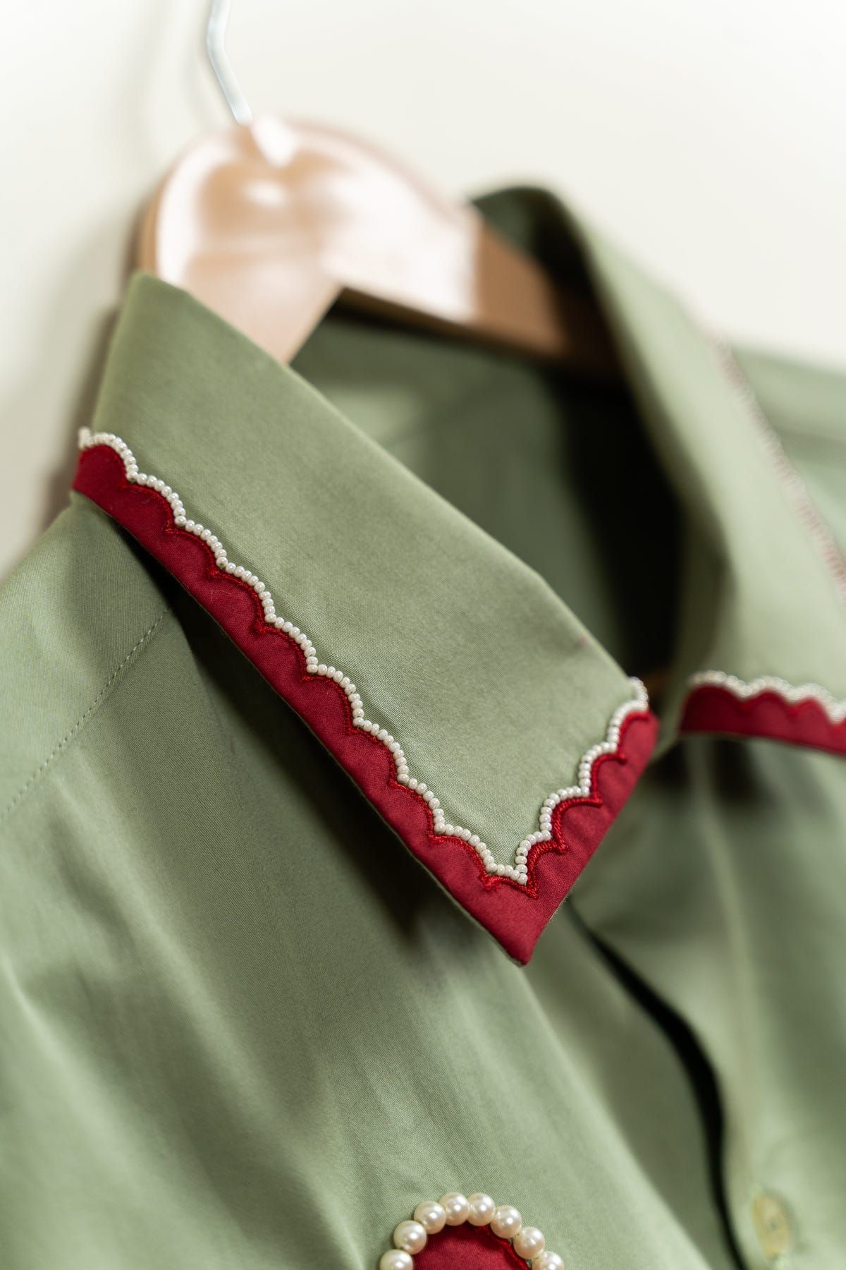 “Mon Amour” hand embroidered shirt - image 3