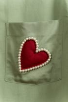 “Mon Amour” hand embroidered shirt view 6