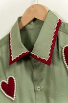 “Mon Amour” hand embroidered shirt view 7