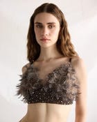Feather beaded bralette view 1