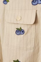 “Blueberries” Hand-Embroidered Overshirt view 2