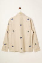“Blueberries” Hand-Embroidered Overshirt view 3