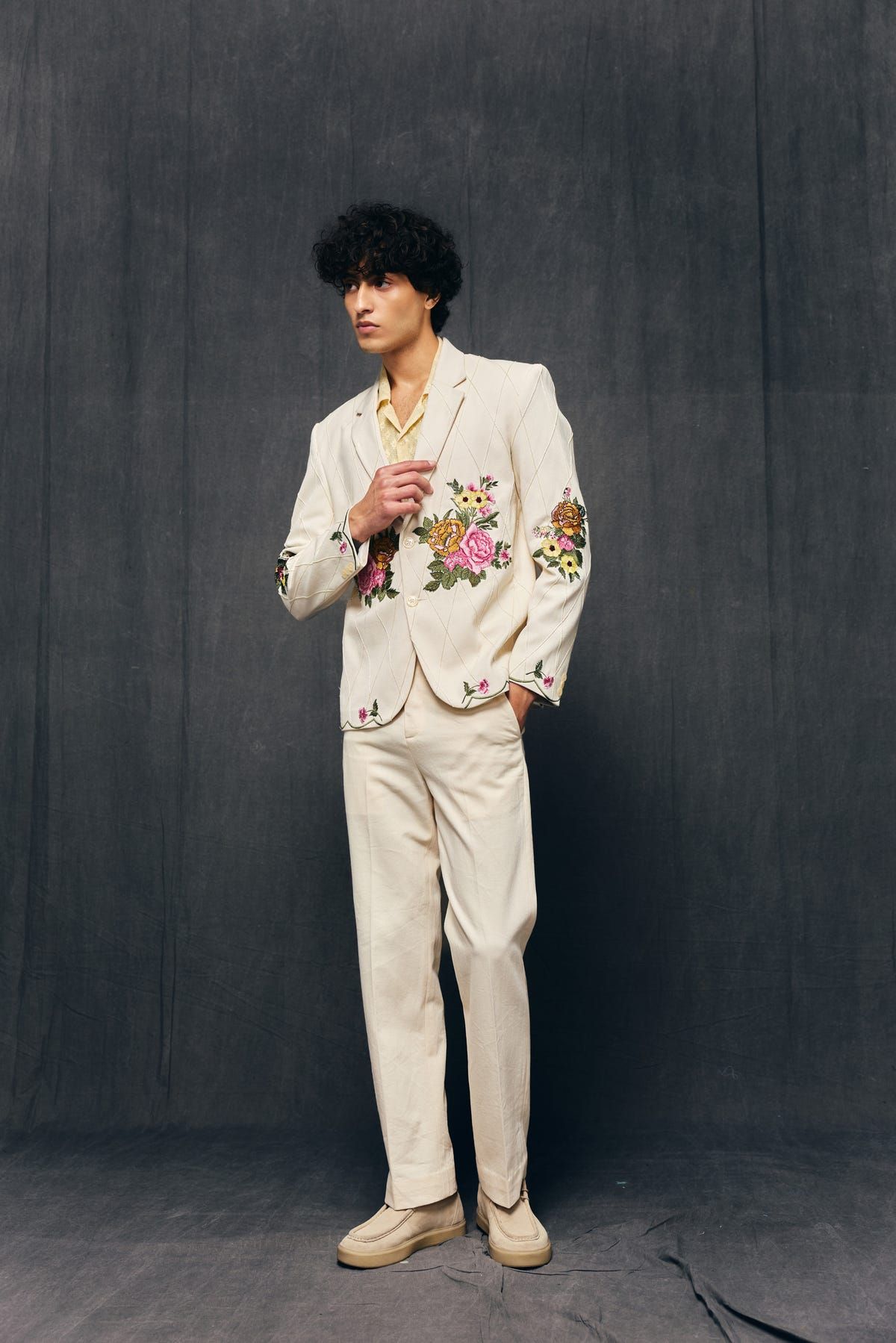 "Ivory Bloom" formal pants - image 1