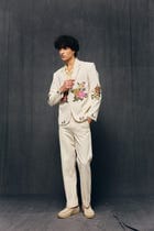 "Ivory Bloom" formal pants view 1