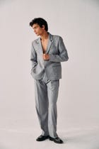 "Le cannes" hand embroidered pleated pants view 2