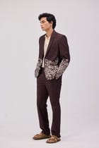 Formal pants- Chocolate brown view 3
