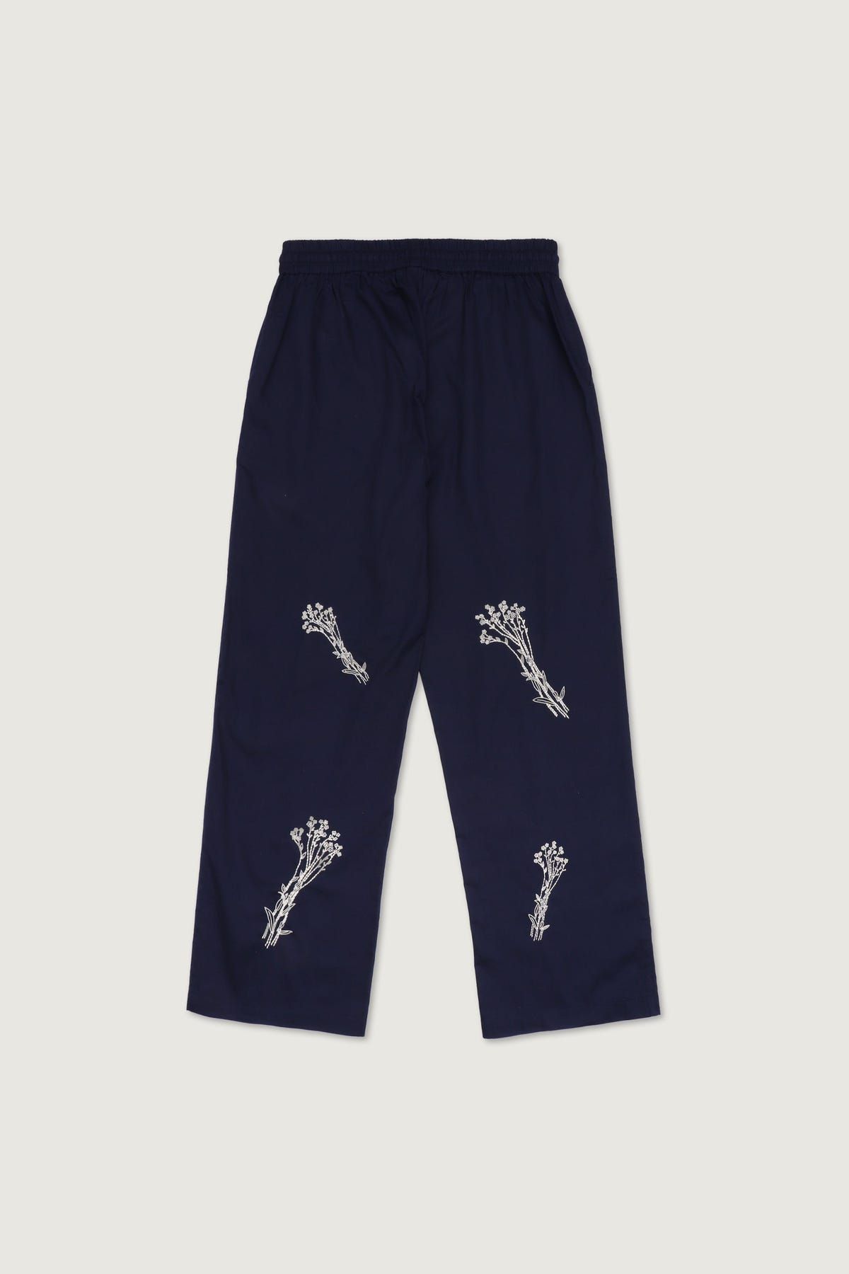 "Floral bunch hand embroidered lounge pants - image 3
