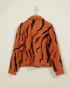 Tiger stripes embroidered zip up jacket view 2