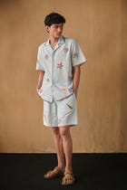 Seashells embroidered shorts view 1