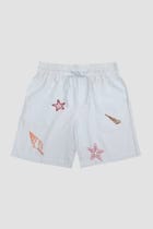 Seashells embroidered shorts view 2