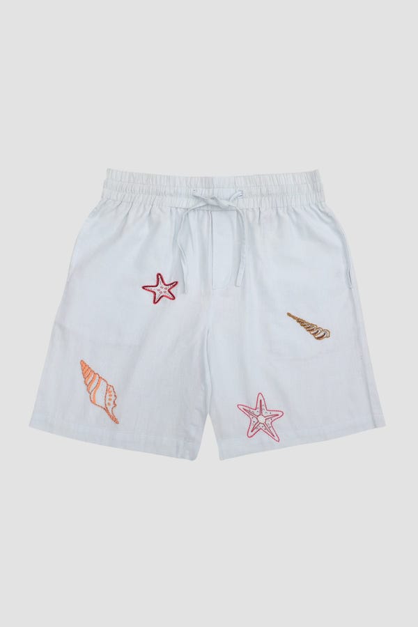 Perte D'ego — Seashells embroidered shorts