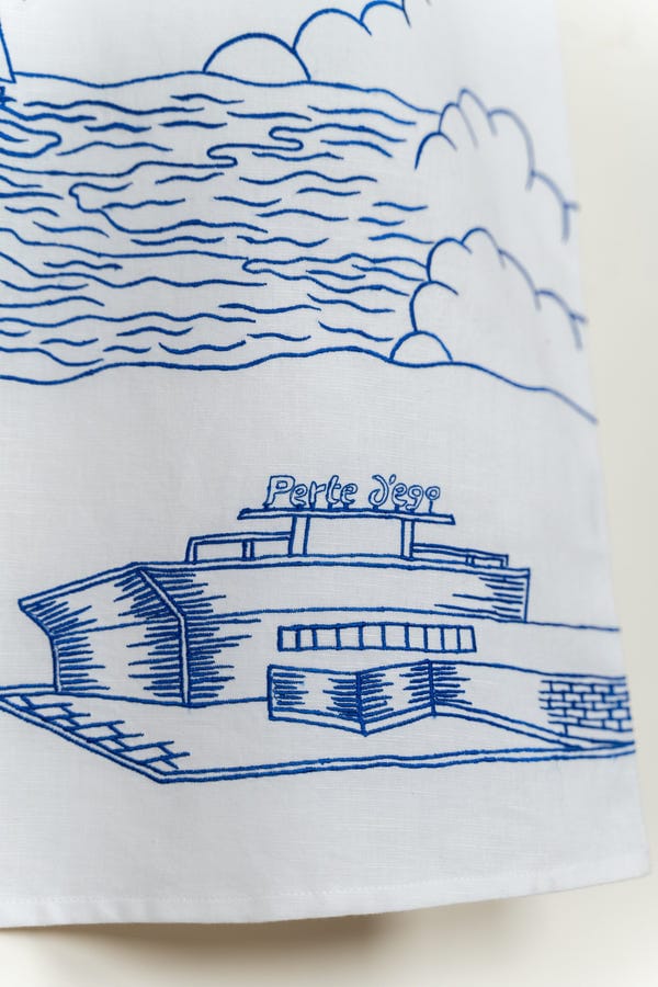 Perte D'ego — "Day at the harbor" embroidered Shirt SS25