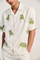 Embroidered furniture resort shirt view 3