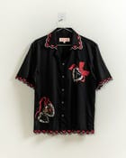 "Forget me not" hand embroidered shirt view 1