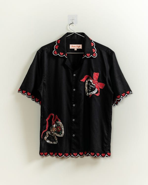 Perte D'ego — "Forget me not" hand embroidered shirt