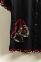 "Forget me not" hand embroidered shirt view 5