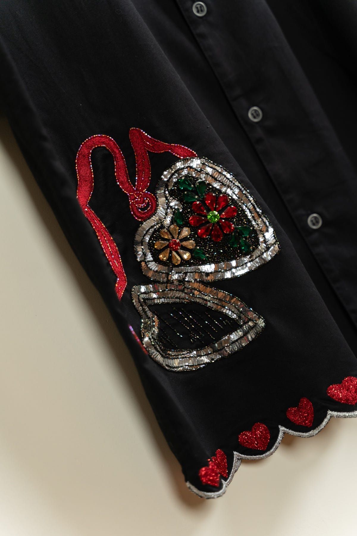 "Forget me not" hand embroidered shirt - image 7