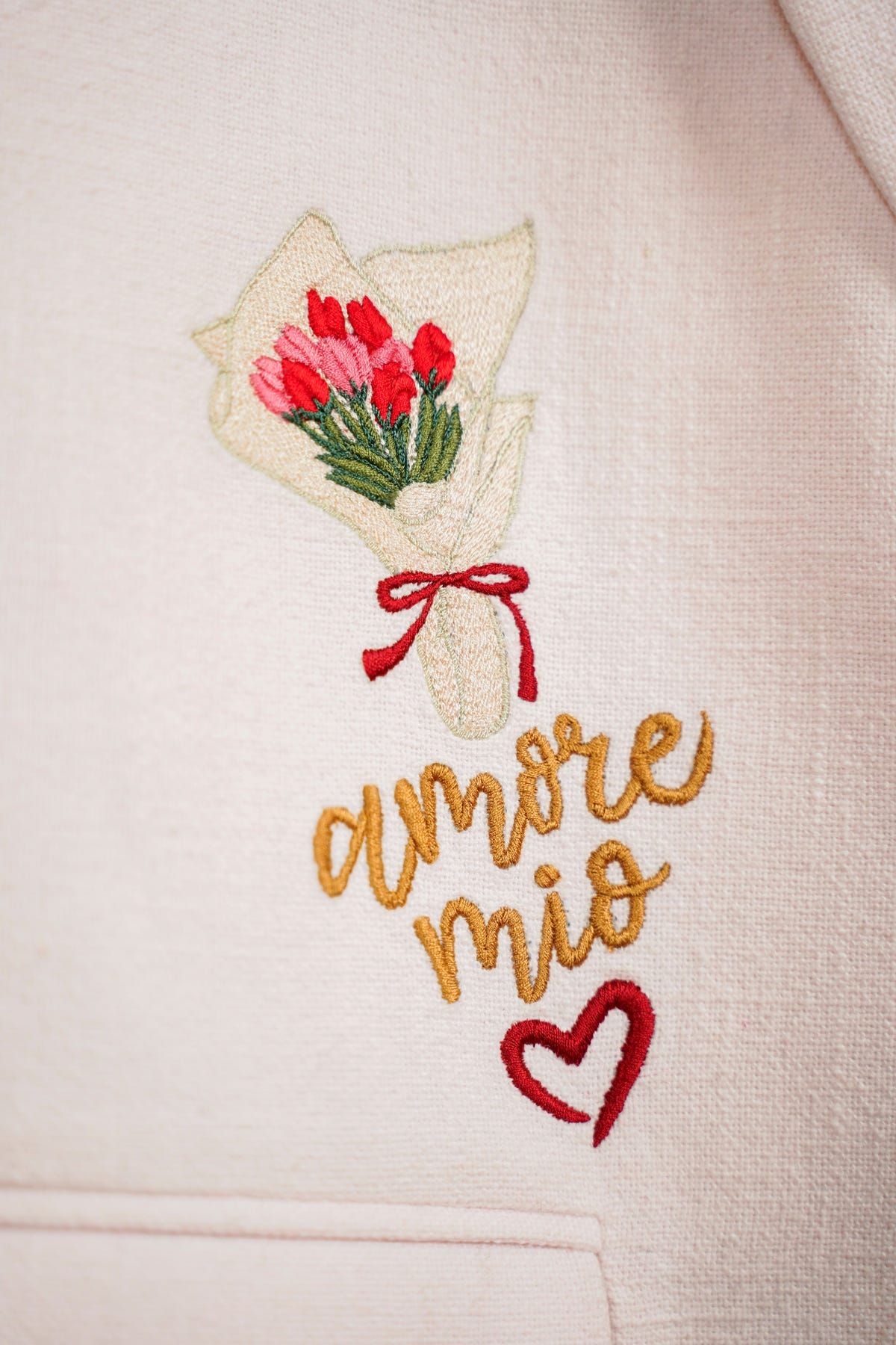 “Amore Mio” hand embroidered blazer - image 3