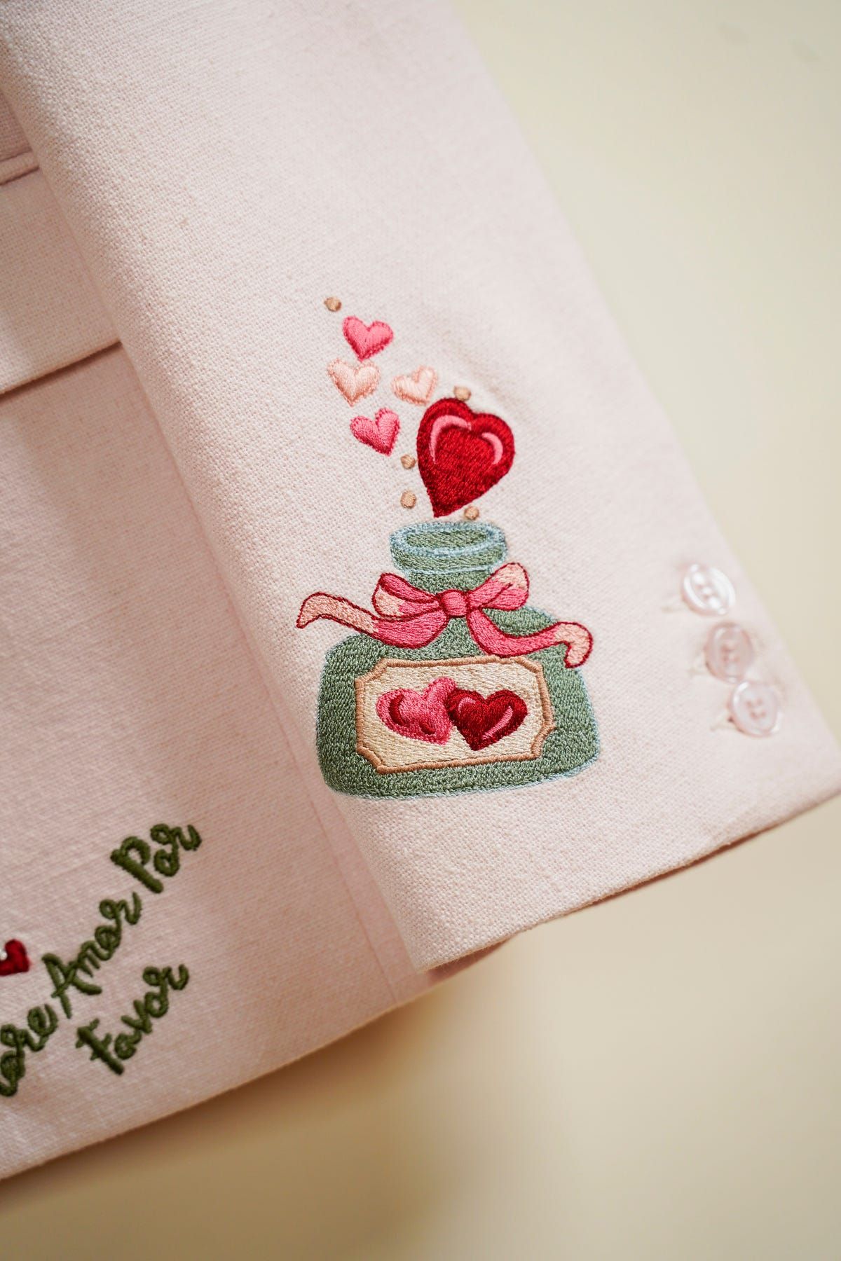 “Amore Mio” hand embroidered blazer - image 4