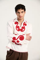 “Lover” embroidered resort shirt view 3
