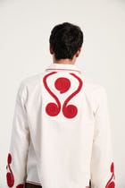 “Lover” embroidered resort shirt view 4