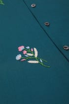 "Floral bunch" hand embroidered Shirt view 4