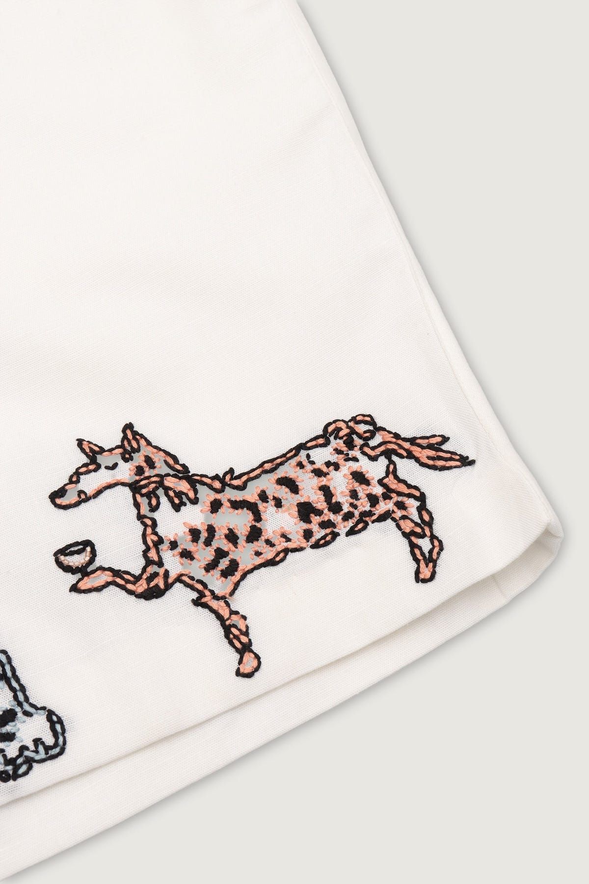 "Party on the Hem" hand embroidered shorts - image 2
