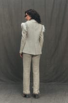 Vivianne hand embroidered tweed pants view 2