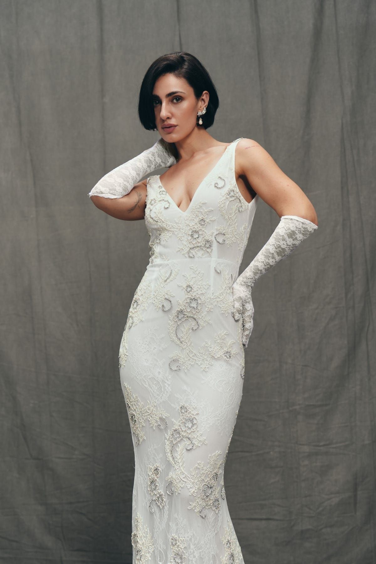 Aurora hand embroidered dress - image 2