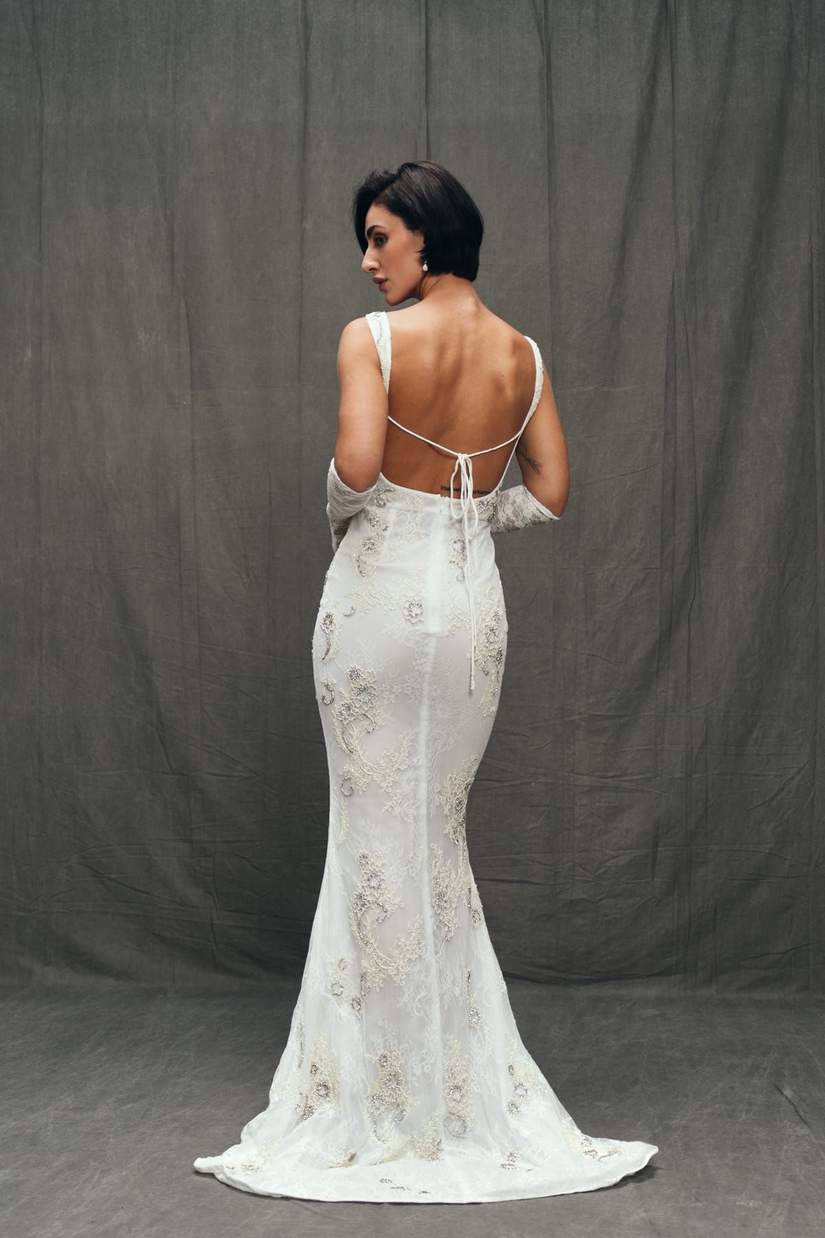 Aurora hand embroidered dress - image 5