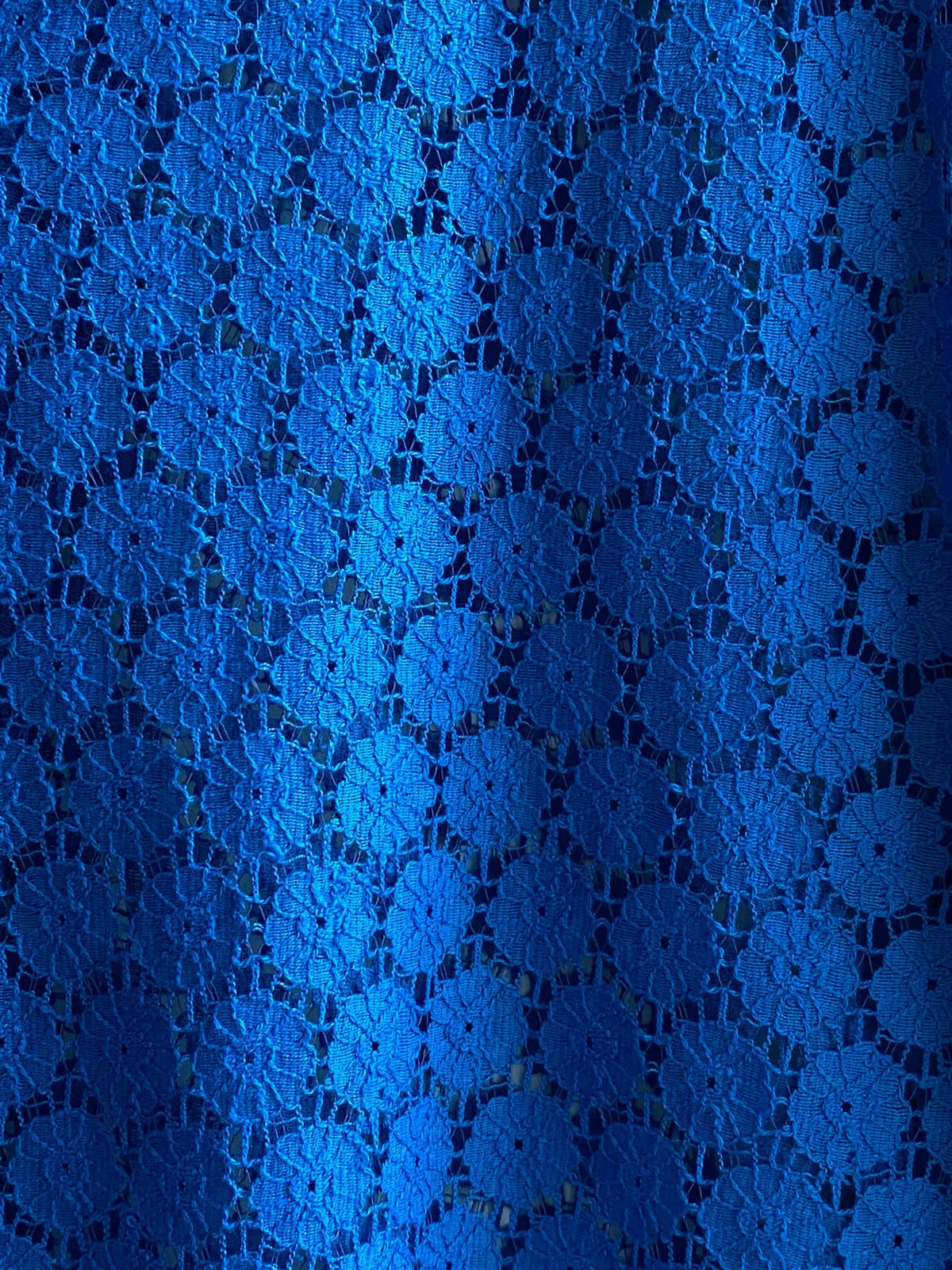 Floral lace full sleeve shirt- "Deep sea blue" - image 4