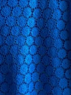 Floral lace full sleeve shirt- "Deep sea blue" view 4