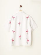 “Le Flamingo” hand embroidered shirt view 3