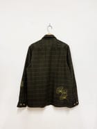 Wild flowers hand embroidered wool overshirt view 4