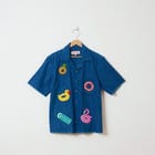 "Le Pool" hand embroidered shirt view 1