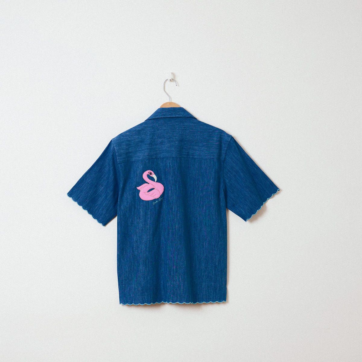 "Le Pool" hand embroidered shirt - image 4