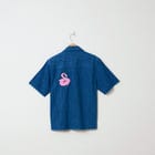 "Le Pool" hand embroidered shirt view 4